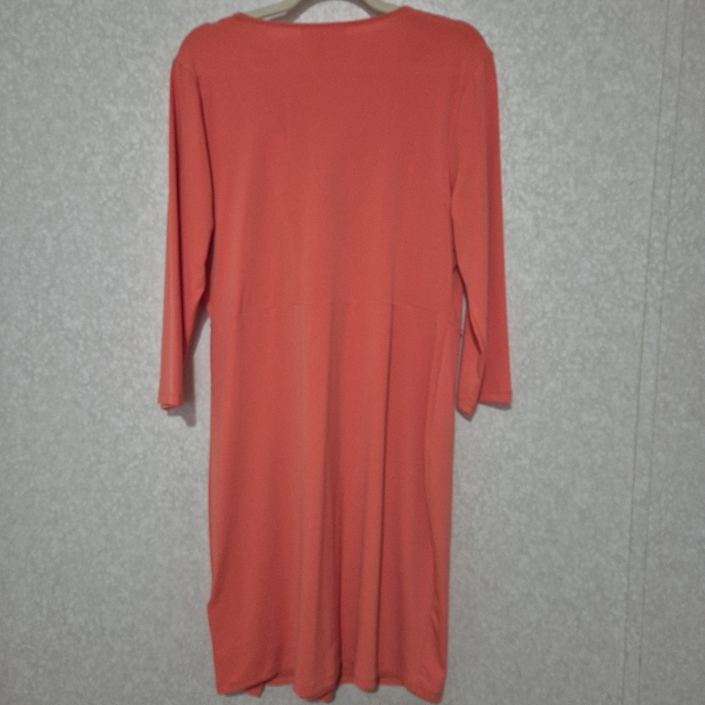 NWT Michael Kors Coral Midi Dress 3/4 Sleeve..SIZE:L - Picture 12 of 13
